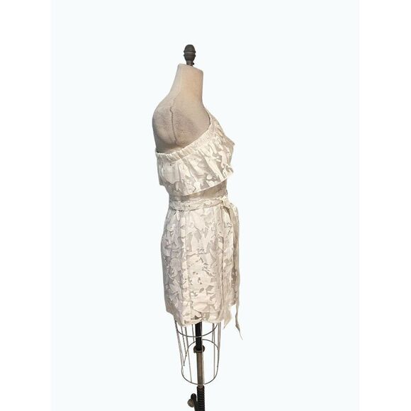 Milly Tara One shoulder Dress White Lace NWT 10 Fits 8 $455 - Picture 4 of 8